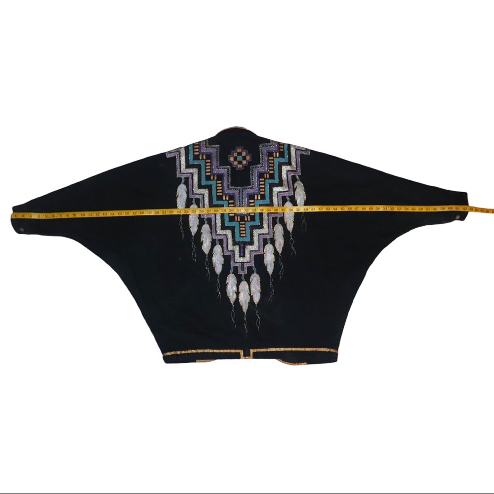 Mary Ann Nibbelink Sundance Vintage Handpainted Denim Jacket Medium Southwest - Picture 11 of 14